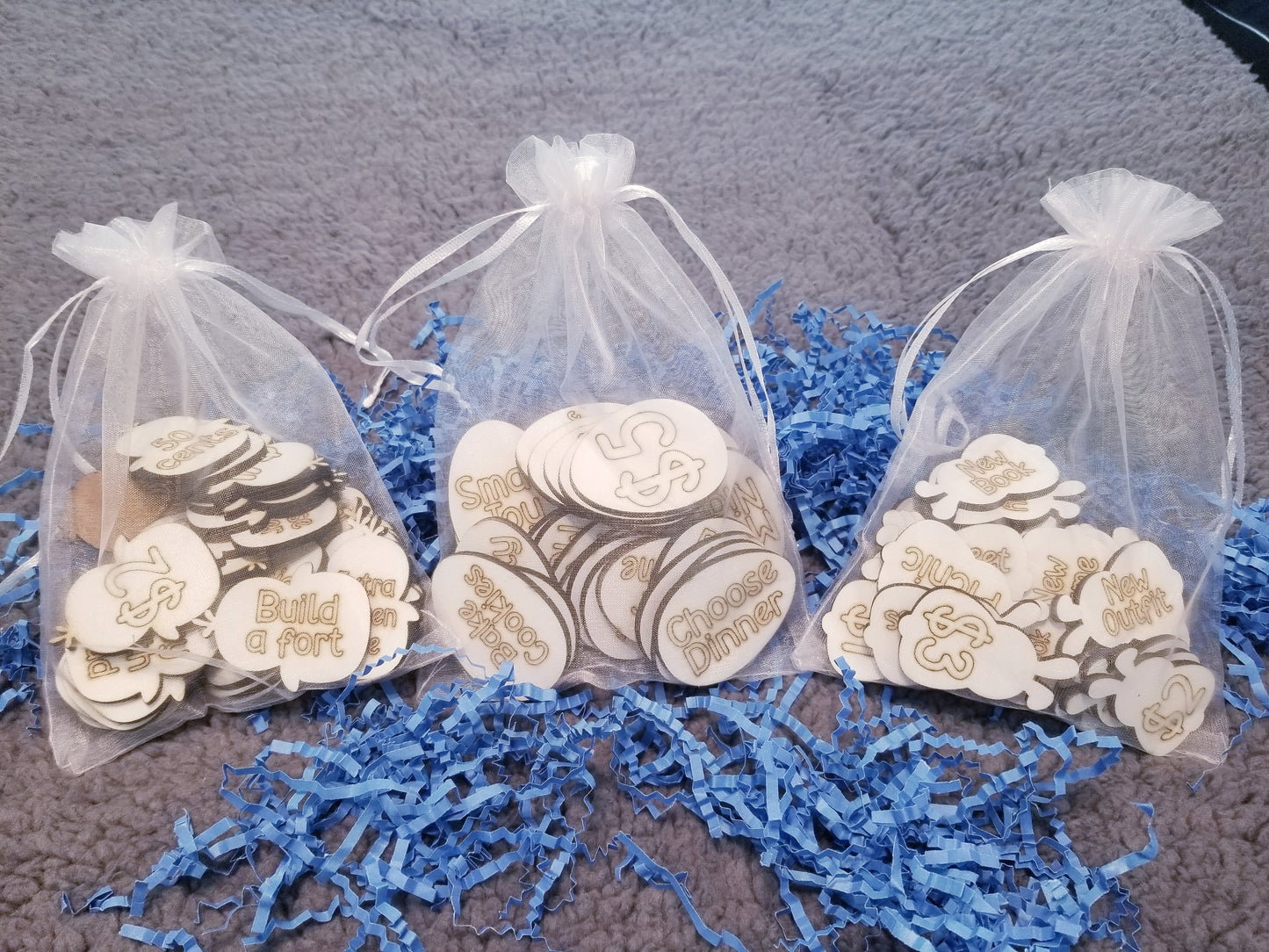 Easter Egg Tokens 30ct with Gift Bag | Real Wood