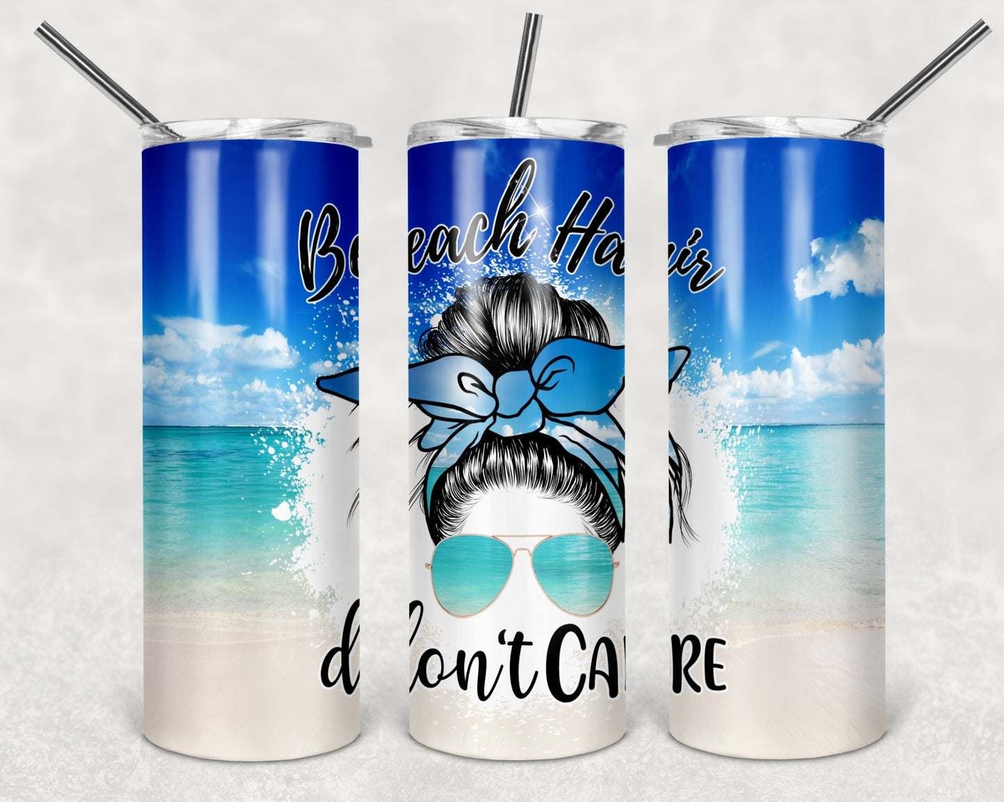 Beach Hair Don't Care Tumbler